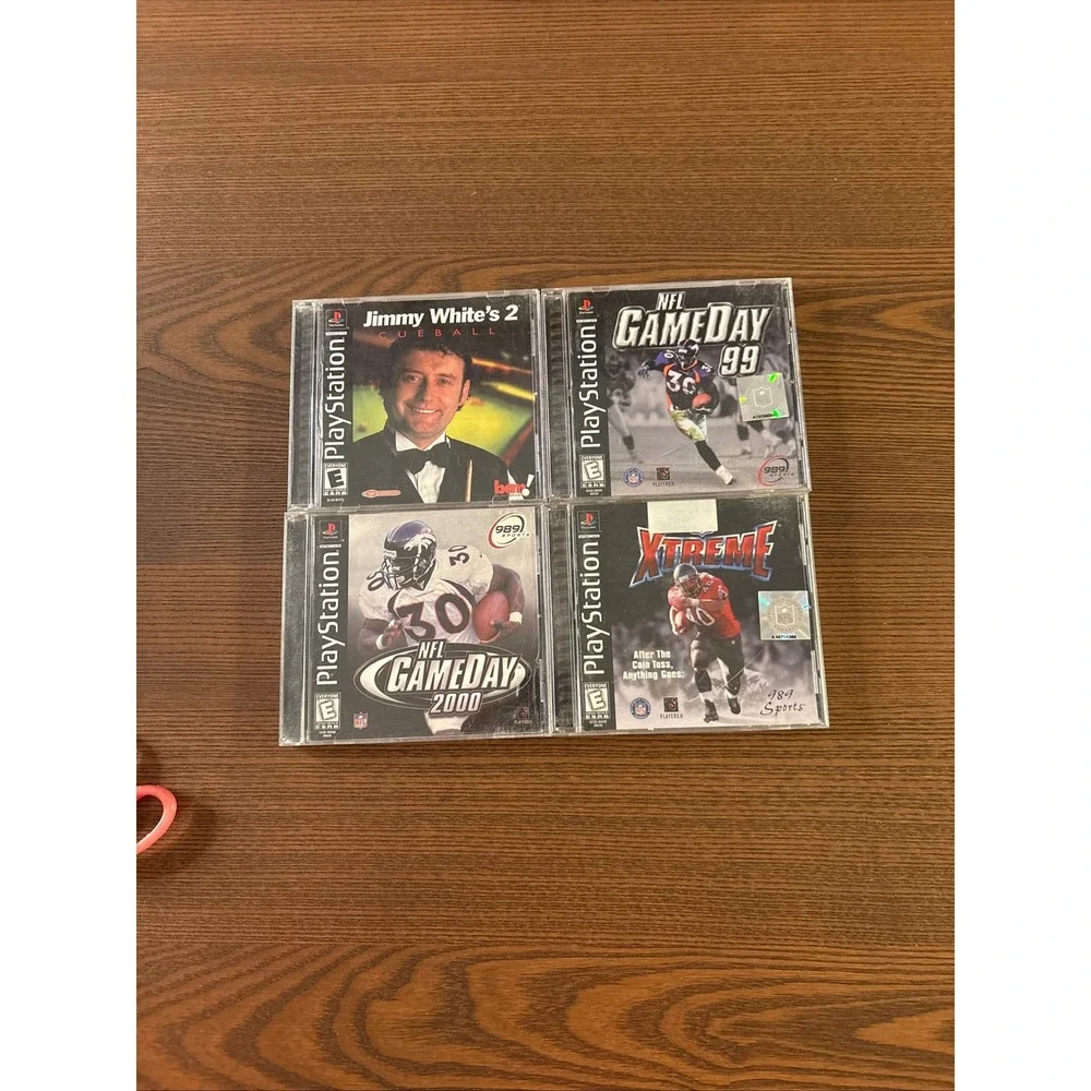 Sony‎ PlayStation Video Game Lot 4 Games NFL GameDay 99 2000 Xtreme Jimmy White